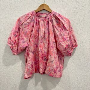 Laroque Pink Puff Sleeve Top Size XS